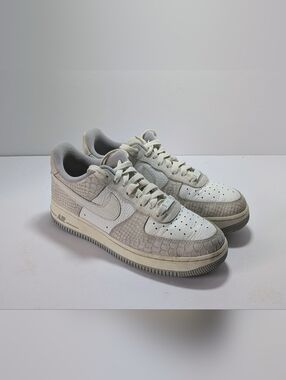 Nike Air Force 1 Low '07 White Python Women’s Size 9 Snake Skin DX2678-100